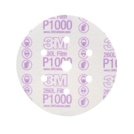 3M 3M Hookit Finishing Film Disc D/F, 01069, 6 in, P1000, 100PK 7000119693